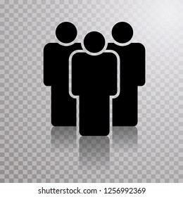 icon with three people on transparent background