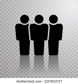 icon with three people on transparent background