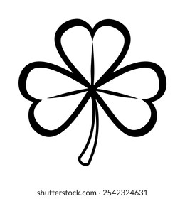 Icon of a three-leaf clover symbolizing luck and good fortune.