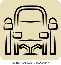 Icon Throne. related to Medieval symbol. hand drawn style. simple design editable. simple illustration