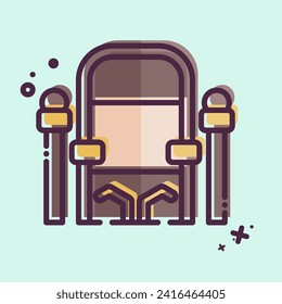 Icon Throne. related to Medieval symbol. MBE style. simple design editable. simple illustration