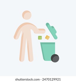 Icono Lanzamiento. relacionado con el símbolo del Borrar. estilo plano. ilustración de diseño simple