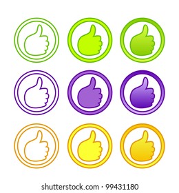 icon thumb up isolated