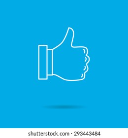 Icon of thumb up sign 