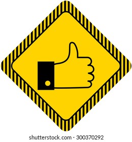 Icon of thumb up sign 