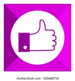 Icon of thumb up sign 