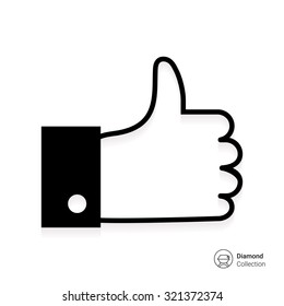 Icon of thumb up sign 