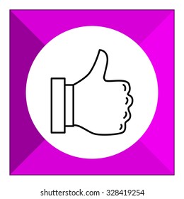Icon of thumb up sign 