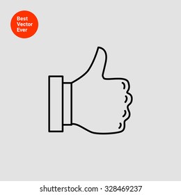 Icon of thumb up sign 