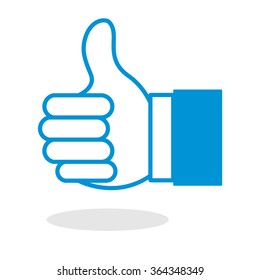 Icon of thumbs up or like hand gesture for website or mobile application