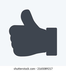 Icon Thumbs Up. suitable for Education symbol. glyph style. simple design editable. design template vector. simple symbol illustration