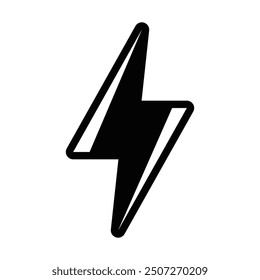 Icon Thunder Set de cuatro diferentes pernos de relámpago de estilo con contorno