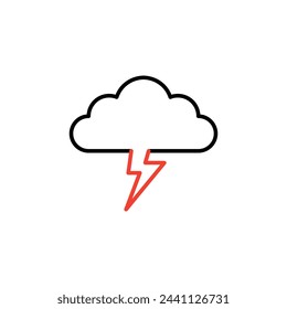 
 icon Thunderclouds,storm,isolated icon on white background, suitable for websites, blogs, logos, graphic design, social media, UI, mobile apps.
