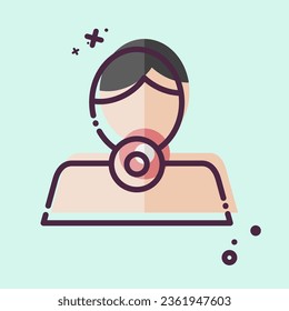 Icon Thyroid. related to Body Ache symbol. MBE style. simple design editable. simple illustration