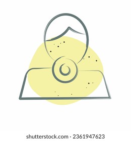Icon Thyroid. related to Body Ache symbol. Color Spot Style. simple design editable. simple illustration