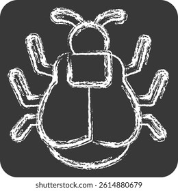 Icon Tick. related to Insects symbol. chalk Style. design editable