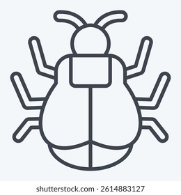 Icon Tick. related to Insects symbol. line style. design editable