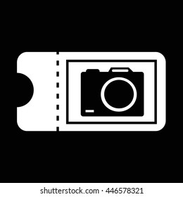 icon ticket for camera illustration design