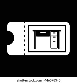 icon ticket for furniture illustration design