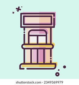 Icon Ticket Office. related to Amusement Park symbol. MBE style. simple design editable. simple illustration