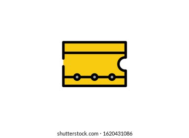 Icon Ticket Vector Illustrator Simple Design