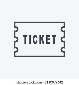 Icon Tickets - Line Style- Simple illustration, Good for Prints , Announcements, Etc