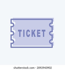 Icon Tickets - Two Tone Style - Simple illustration, Good for Prints , Announcements, Etc