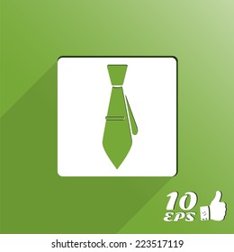 Icon tie as a button. Made in vector