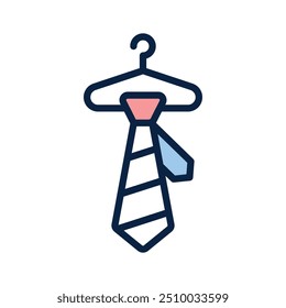 Icono de suspensión de corbata en estilo editable, listo para usar Vector