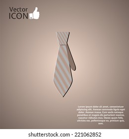 Icon tie on background. Made in vector