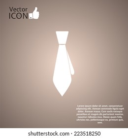 Icon tie on background. Made in vector
