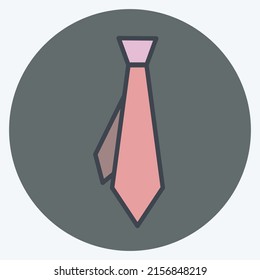 Icono. adecuado para el símbolo de accesorios masculinos. estilo mate de color. diseño simple editable. vector de plantilla de diseño. ilustración de símbolo simple