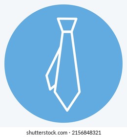 Icon Tie. suitable for men accessories symbol. blue eyes style. simple design editable. design template vector. simple symbol illustration