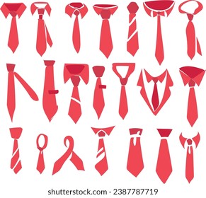 icon of tie. icon ties collection vector illustration
