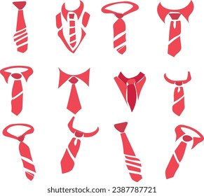 icon of tie. icon ties collection vector illustration
