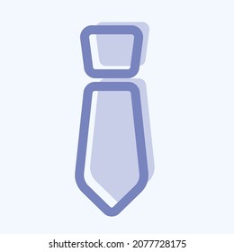 Icon Tie - Two Tone Style,Simple illustration,Editable stroke,Design template vector, Good for prints, posters, advertisements, announcements, info graphics, etc.