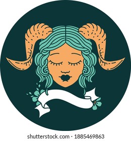 icon of tiefling character face 