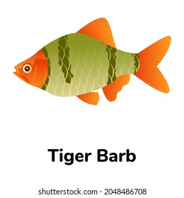 An icon of tiger bard flat design 