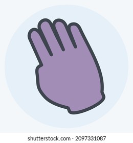 Icon Tilted Hand - Color Mate Style - Simple illustration,Editable stroke,Design template vector, Good for prints, posters, advertisements, announcements, info graphics, etc.