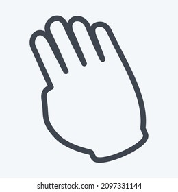 Icon Tilted Hand - Line Style - Simple illustration,Editable stroke,Design template vector, Good for prints, posters, advertisements, announcements, info graphics, etc.