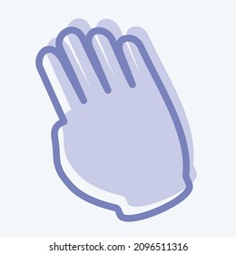 Mano inclinada del icono - Estilo de dos tonos - Ilustración simple,Accionamiento editable,Vector de plantilla de diseño, Buena para impresiones, carteles, anuncios, anuncios, gráficos de información, etc.