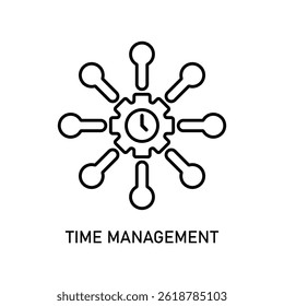 Icon a time management, isolated against a clean background.