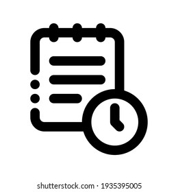 Tiempo De Icono Para Planificar Con El Esquema De Estilo