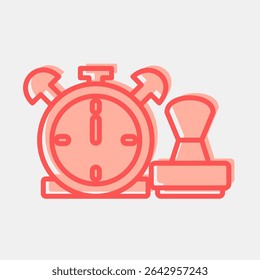 Icon time stamp. Crypto currency elements. Icon in two tone style.