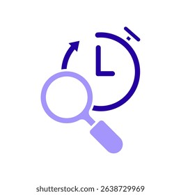 Icon a time tracking, isolated against a clean background.