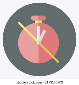 Icon Timer Off. suitable for Photo Editing symbol. flat style. simple design editable. design template vector. simple symbol illustration
