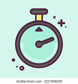 Icono Timer. relacionado con el símbolo de lavandería. Estilo MBE. diseño simple editable. ilustración simple, buena para imprimir