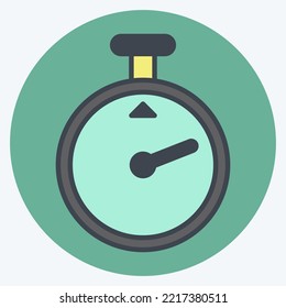 Icon Timer. related to Laundry symbol. color mate style. simple design editable. simple illustration, good for prints