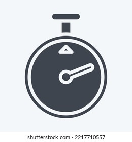 Icon Timer. related to Laundry symbol. glyph style. simple design editable. simple illustration, good for prints