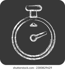 Icon Timer. related to Laundry symbol. chalk Style. simple design editable. simple illustration, good for prints